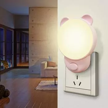 New Soft Glow Bedside Lamp - Perfect Ideal Gift for Kids Rooms Creating Warm Atmosphere in Corridors, Bathrooms - AC220V Lug In