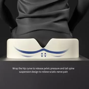 NEW Soft Hip Support Pillow Ergonomic Design Hollow Pad Office Seat Cushion Memory Cushion Offi I2B6 grey-1pcs