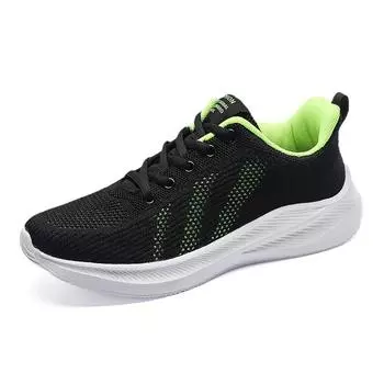New Soft Sole Breathable Running Shoes Fashion Trend Lace-up Casual Sneakers for Women 40 чёрный