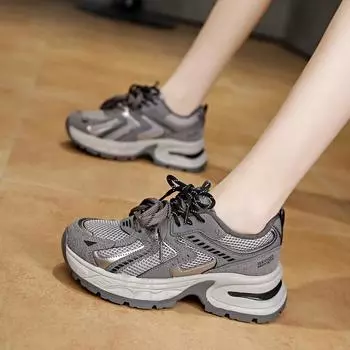 New Solid Color Autumn Shoes for Women Lightweight Non-slip Outdoors 2024 High Quality Women s Vulcanize Shoes Zapatillas Mujer 35 серый
