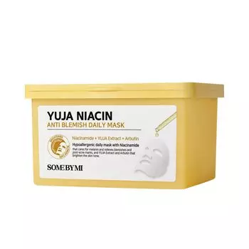 NEW Some By MI Yuja Niacin Anti Blemish Daily Mask 30 pieces 370ml SOME BY MI Yuja Niacin Anti Blemish Daily Mask 30ea Niacinamide Yuzu Fruit Extract