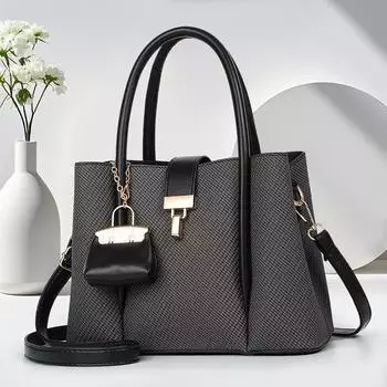 New Splicing Pendant Bag Fashionable Temperament Versatile Tote Bag High-end Large Capacity Single-shoulder Crossbody Bag .