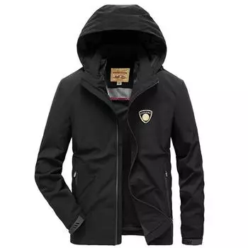 New Spring and Autumn Green Hooded Top Casual Jacket Men s Jacket Fashion Jacket Trendy S