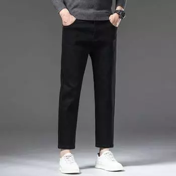 New Spring and Autumn Jeans Men s 9-point Pants Straight-leg Pants for Young Casual Men 28