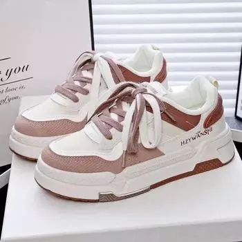 Новые весенне-осенние маленькие белые туфли женские джокер толстая подошва супер огонь весенне-осенние женские спортивные миноритарные лейсу 37