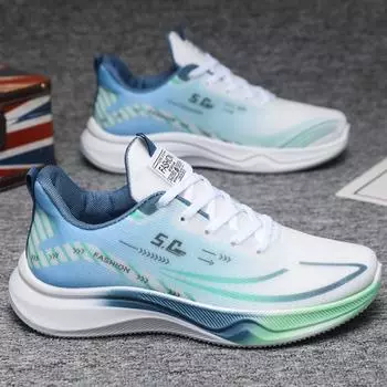 New spring and autumn men s shoes youth running shoes sports and leisure trend versatile comfortable men s shoes student shoes 39 чёрный