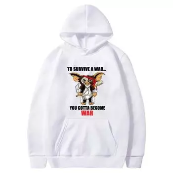New Spring and Autumn Printed Hoodie Gremlins Women s Anime Streetwear Comic Hoody Female Designer Clothes Pullover Women Unisex Lady Top L чёрный