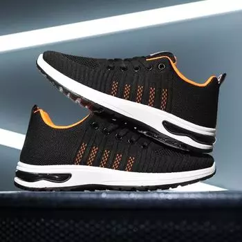 New Spring and Autumn Soft Soled Running Mesh Breathable Men s Casual Sports Shoes Trendy Mesh Walking and Hiking Men s Shoes 39 красный