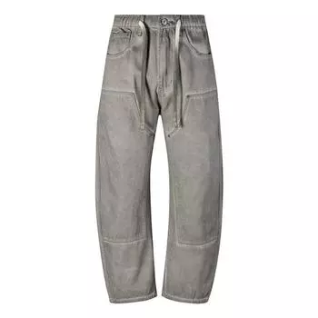 New Spring and Summer American High Street Retro Texture Logging Scimitar Jeans Couple Trousers S