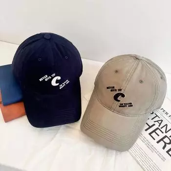 New Spring and Summer C Letter Embroidered Baseball Cap Women s Street Sunscreen Small Shade Versatile Cap M56-58cm чёрный