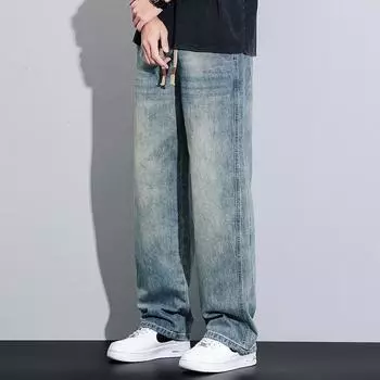 New Spring and Summer High Street Wide-leg Pants Loose Straight-leg Casual Versatile Trousers S