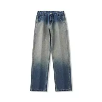 New Spring and Summer Japanese Loose, Straight-leg Jeans for Men Versatile Jeans 28 синий