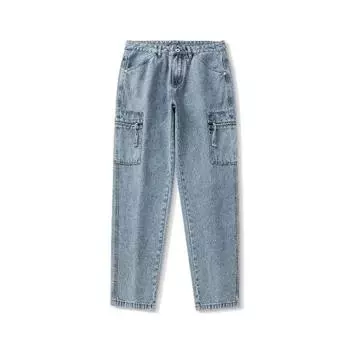 New Spring and Summer Japanese Straight Jeans for Men s Versatile Jeans 28 синий