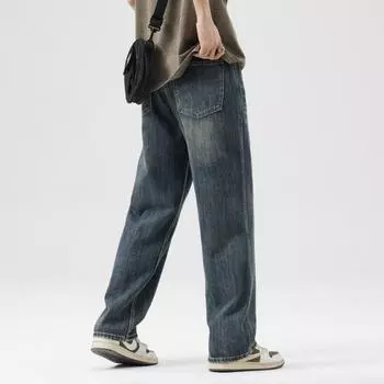New Spring and Summer Jeans Men Loose Straight High Street Retro Trend Men 28