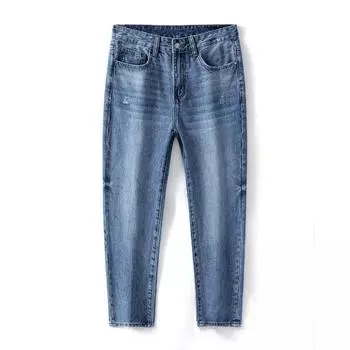 New Spring and Summer Men s Japanese Loose Straight Micro-conical Jeans Men s Trousers Wide-leg Pants 28