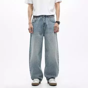 New Spring and Summer Men s Loose Scimitar Pants American High Street Jeans Trousers Men 28