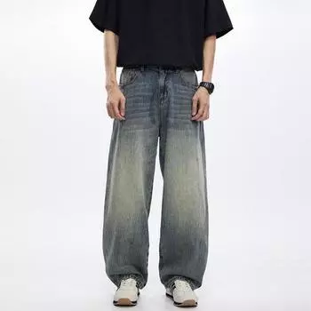 New Spring and Summer Men s Loose Scimitar Pants American High Street Jeans Trousers Men 28