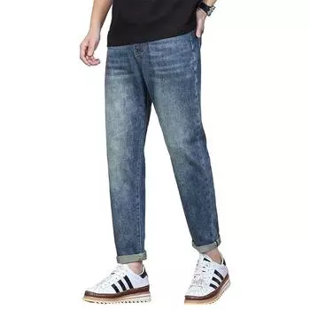 New Spring and Summer New Thin Cone-shaped Bag Leather Embroidered Design Jeans 28