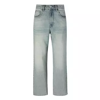 New Spring and Summer Wash Loose Straight Jeans Couple Trousers 28