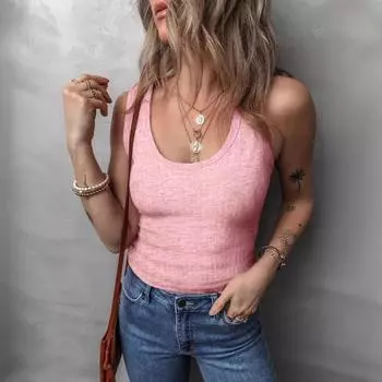 New spring and summer women s fashion wheat ear flower top and vest S чёрный