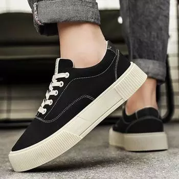 New spring and trend versatile student board shoes men s platform casual canvas niche simple extra large size trendy shoes 39