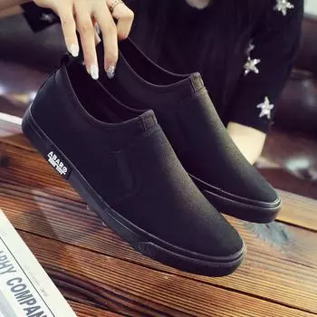 New Spring Casual Shoes Slip-On Lazy Shoes Men s Memory Foam Thickened Insole Breathable Flat Canvas Shoes 39