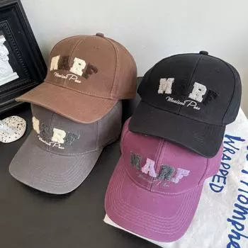 New Spring Driver MARF Baseball Cap Versatile Men s and Women s Embroidery Sunscreen Show Face Small Shade Versatile Baseball Cap Tide M56-58cm чёрный