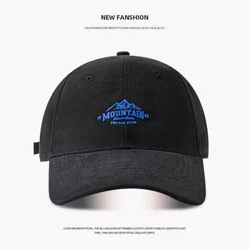 New Spring Hat Female Dark Green South Korea Ins Men s Peaked Cap Breathable Sun-Proof Sun Protection Soft Top Baseball Cap Peak Baseball Cap-Black 55-59cm
