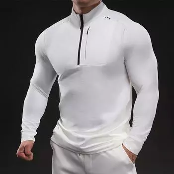 New Spring Slim Elastic Long-sleeved Training Suit Casual and Fashionable Running Sports Fitness Outdoor T-shirt M