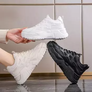 New Spring Sports Shoes for Female Students Mesh Breathable Casual Shoes 35 белый