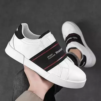New Spring Trendy Sneakers Men Low Cut Leather Men’s Skateboard Shoes Comfy Platform Vulcanize Shoes for Men Zapatos Para Hombre 39