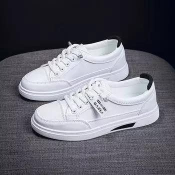 New spring versatile fashion single shoes student non-slip white shoes women s soft-soled tide board shoes 35