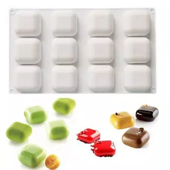 New Square Mousse Cake Mold Fat Bombs Chocolate Candy Caramel Silicone Mould Dessert Stone Pastry Baking Tool Ice Cube Tray