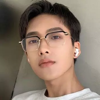 New Square Reading Glasses In The Old Man Light High Definition Anti-Blue Flower Glasses Radiation Business Reading Glasses 0 degree flat light