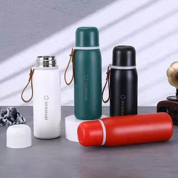 New Stainless Steel Bullet Thermos Cup Double-layer Vacuum Sling Sports Cup Outdoor Portable Cup 550ml