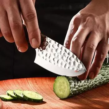 NEW Stainless Steel Mongolian Meat Cutting Barbecue Knife Boning Knife Wooden Handle Multi-purpose Handmade Forged Kitchen Knife