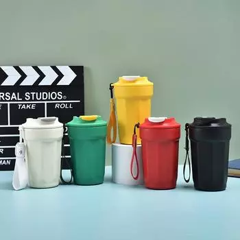 New Stainless Steel Octagon Coffee Cup High Appearance Level Girl Accompanying Cup Portable Car Coffee Thermos Cup 450ml