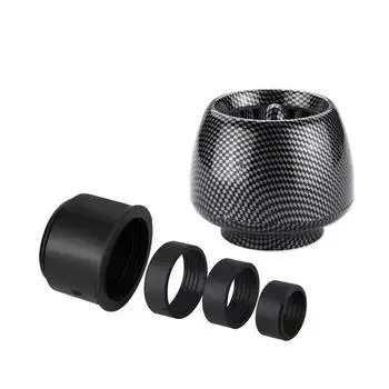 New Straight Motorcycle Air Intake Filter Pod 28-48mm Inlet Clamp Carbon Fiber Style
