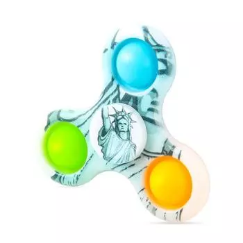 New Strange Decompression Finger Gyro Uv Printing Camouflage Rat Control Pioneer Bubble Music Fingertip Gyro Toy Factory 7.5*7.5*1.5