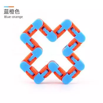 New Strange Vent Decompression Toy Decompression Changeable Rail Car Chain 24 Sections Building Block Bracelet Chain
