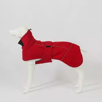 New Strap Cotton Clothes Dog Fashion Warm Cotton Clothes Big Dog Cotton Clothes Dog Clothes Reflective Stripes Clothes S красный