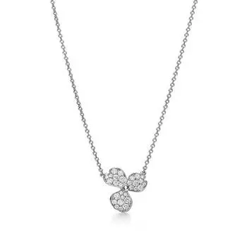 New Style 100% S925 Sterling Silver Flower Rhyme Series, with Zircon Flower Pendant Necklace Original Ladies Party Jewelry Gift