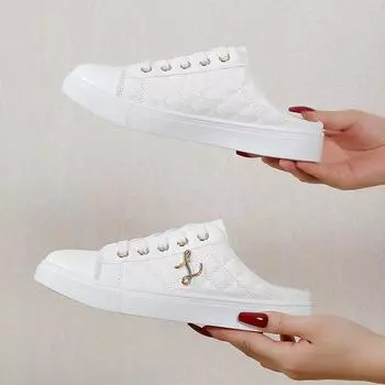 New Style Fashion Women s Sneakers Fashion Breathable Flat Shoes Woman Soft Sole Walking Vulcanized Shoes Women Casual Sneaker 35 белый