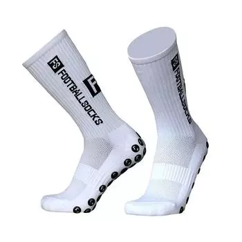 New Style FS Football Socks Round Silicone Suction Cup Grip Anti Slip Soccer Socks Sports Men Women Baseball Rugby Socks Gifts One Size