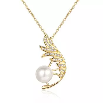 New Style, Light Luxury Design, Feather Necklace, Women s Ins Style, High-end Pearl Pendant