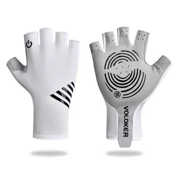 New Style of Men and Women Bicycle Cycling Gloves Half Finger Anti Fall Summer Cycling Sun Protection Shock Absorbing Silicone Gloves L