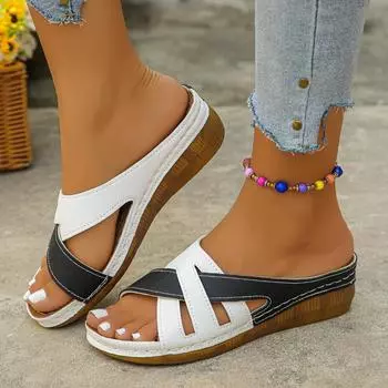 New Style Popular Fashion Women s Sandals Shoes Women Heels Sandals Casual Indoor Outdoor Women Slippers Summer Heeled Sandalias 36 чёрный