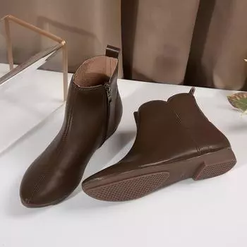 New Style Popular Women s Luxury Boots Versatile Fashionable Short Boots Square Head Upper Winter Season Specialty Zapatos Mujer 35