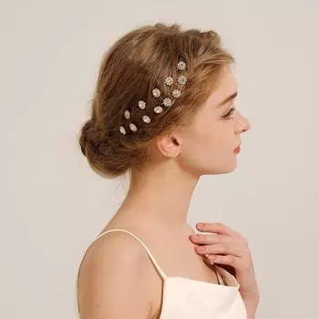 New style rhinestone hairpin light luxury high-end bridal hair accessories women s hairpin jewelry sunflower hairpin