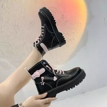 New Style Round Toe Cross Strap Metal Decorated Color Matching Fashionable Women s Shoes Comfortable Casual Short Boots 35